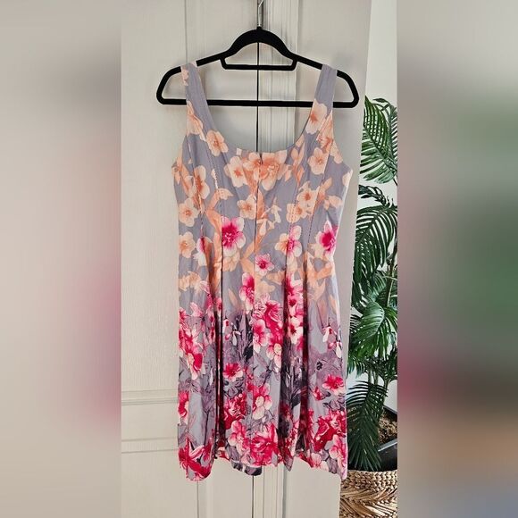 Nine West Pink and Cream Sleeveless Sundress - Picture 2 of 4